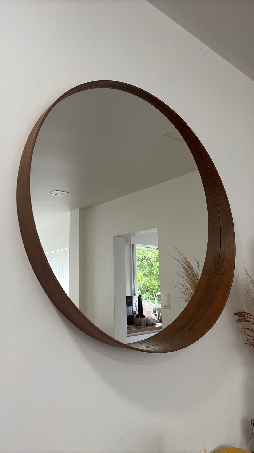 Spiegel ikea, Huis en Inrichting, Ophalen, Gebruikt, Rond, Minder dan 100 cm