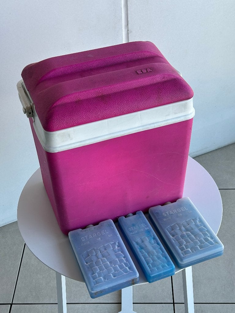 Koelbox EDA met 3 koelelementen, Caravanes & Camping, Glacières, Enlèvement, Utilisé, Glacières, Élément de refroidissement