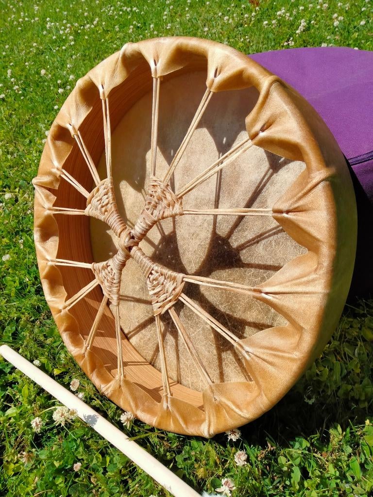 Tambour chamanique taureau 40cm, Enlèvement, Neuf, Tambour