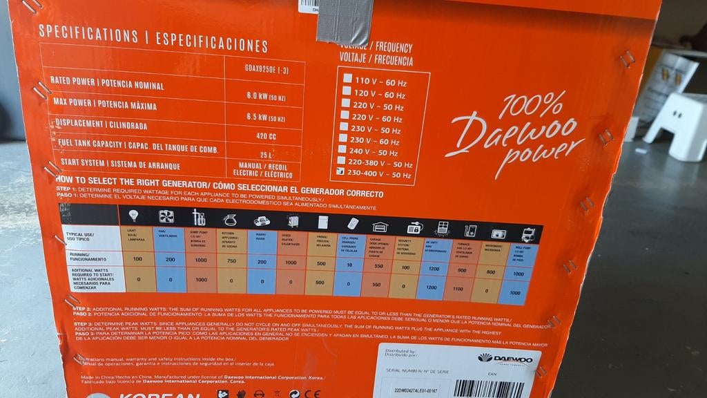 Generator 6.5 Kw, Autos : Pièces & Accessoires, Batteries & Accessoires, Enlèvement