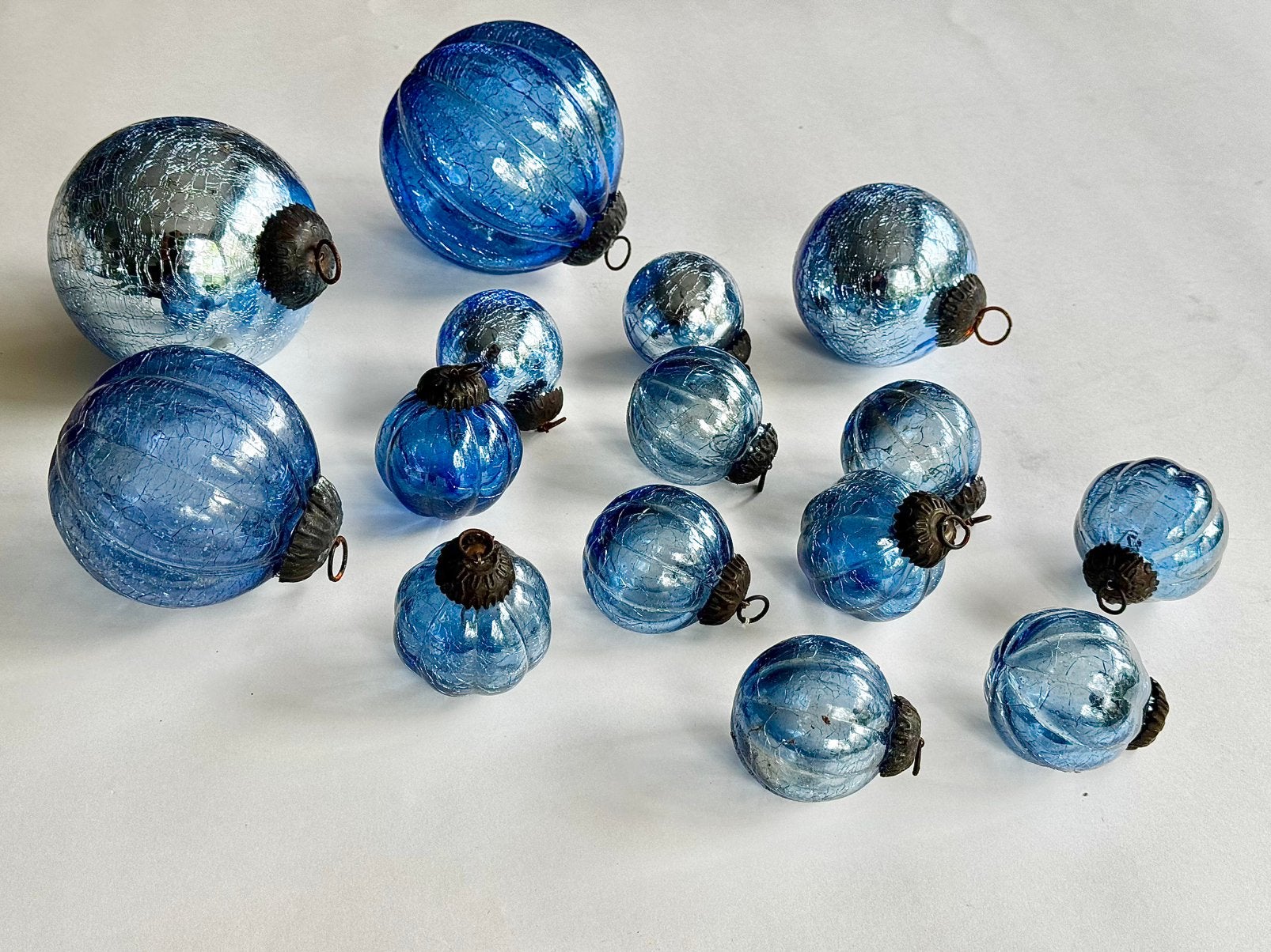 Glazen vintage kerstballen, Ophalen of Verzenden, Zo goed als nieuw, Vintage