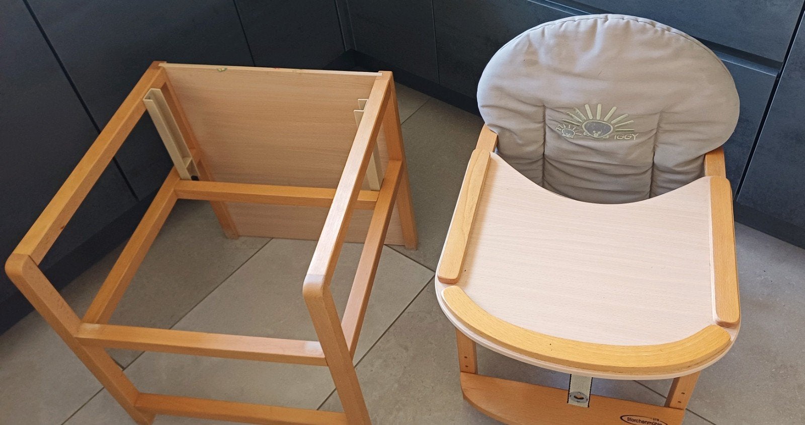 blokstoel, Kinderen en Baby's, Kinderstoelen, Ophalen, Gebruikt, Overige typen, Afneembaar eetblad