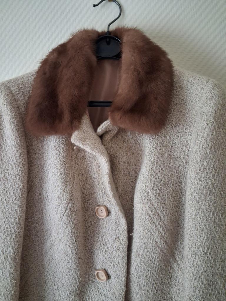 jas voor de winter, vintage, Ophalen, Beige
