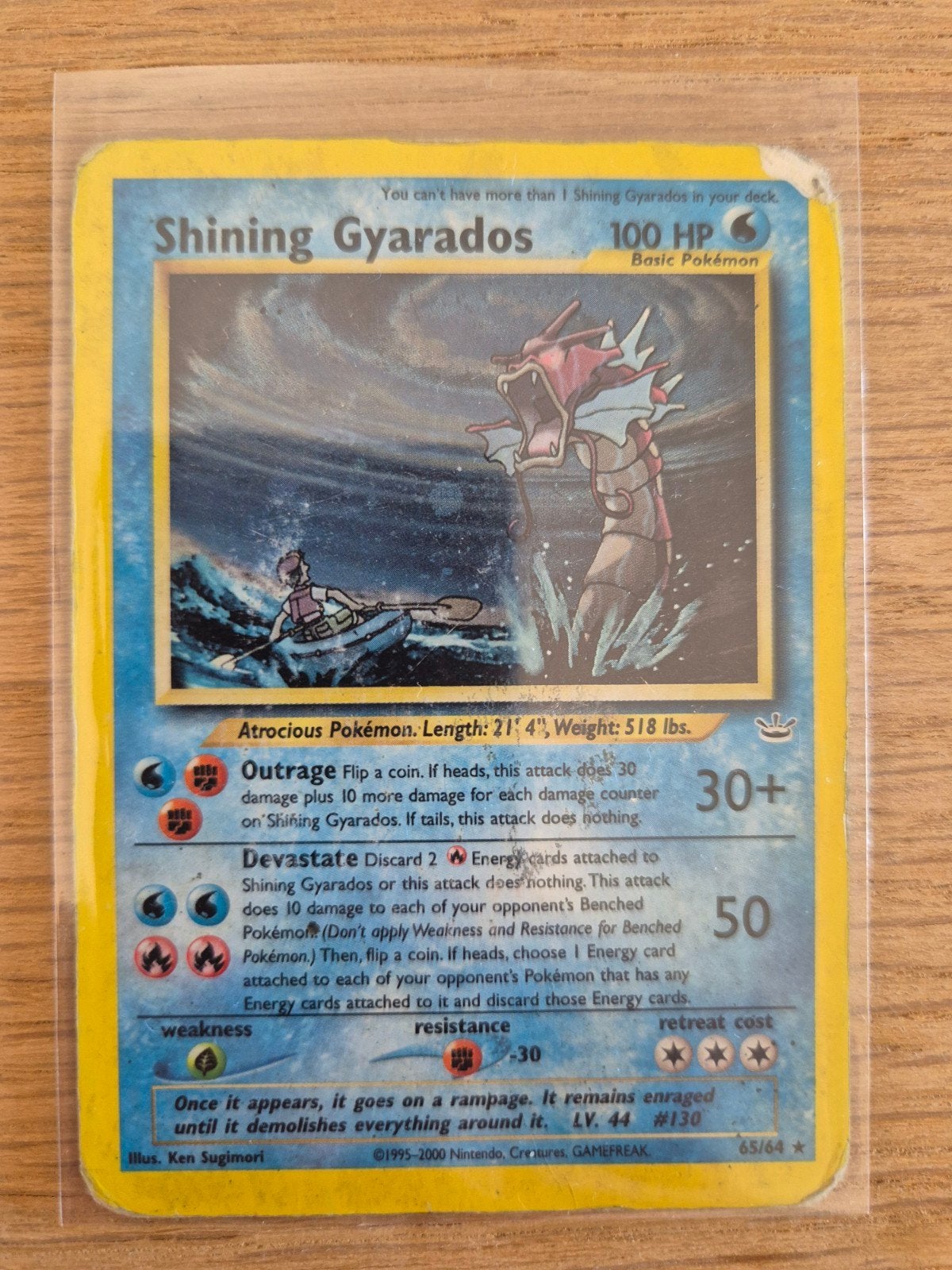 heavy played Shining Gyarados, Hobby en Vrije tijd, Verzamelkaartspellen | Pokémon, Ophalen of Verzenden