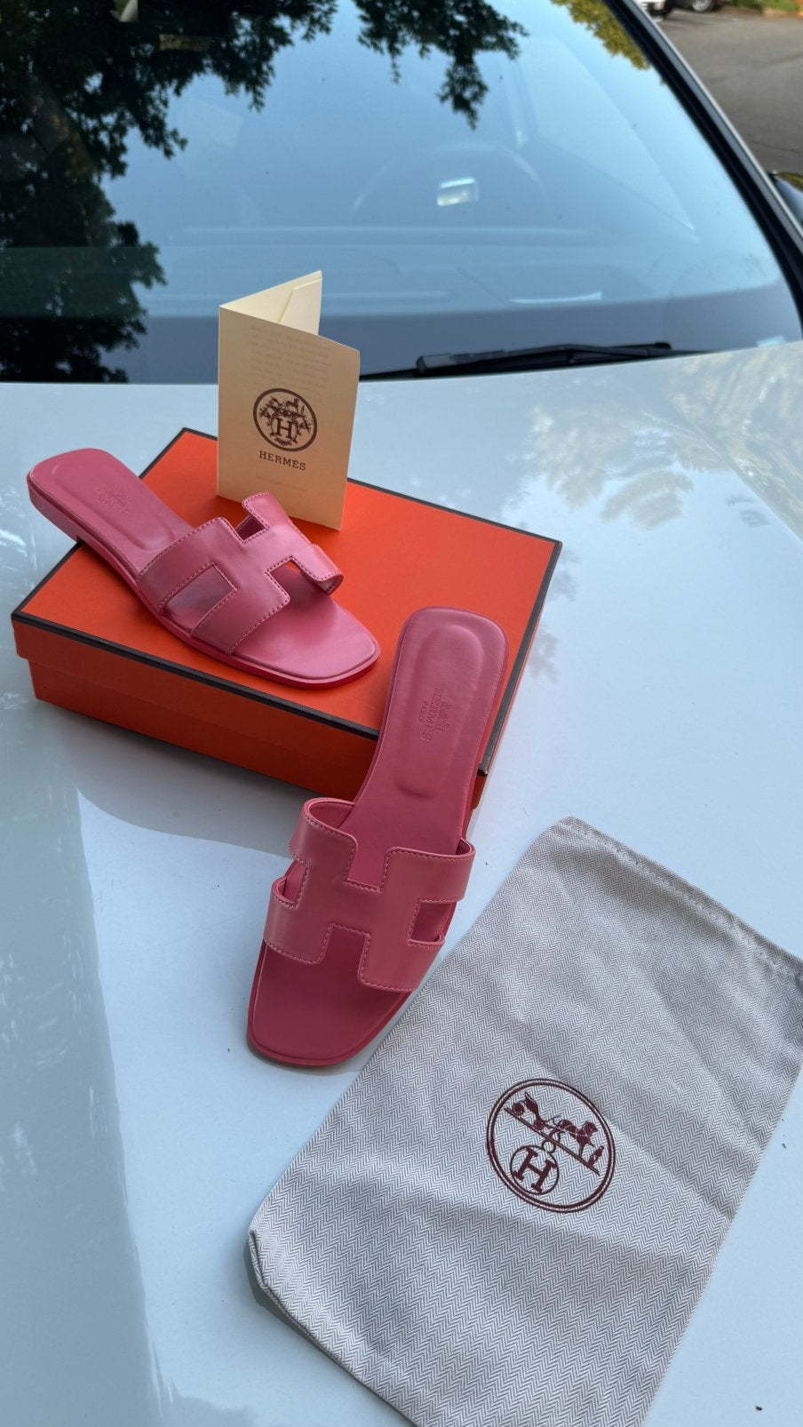 Hermes Orans slippers roze, Slippers, Nieuw, Ophalen of Verzenden, Roze