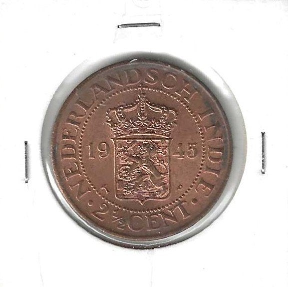Nederlands Indië, 2 1/2 Cent 1945 P., Timbres & Monnaies, Monnaies | Asie, Enlèvement ou Envoi, Asie du Sud Est, Monnaie en vrac