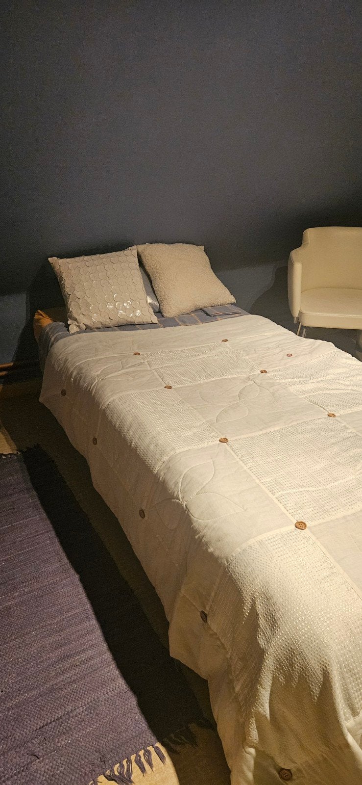Auping eenpersoonsbed (90x200 cm) met matras, Enlèvement, Noir