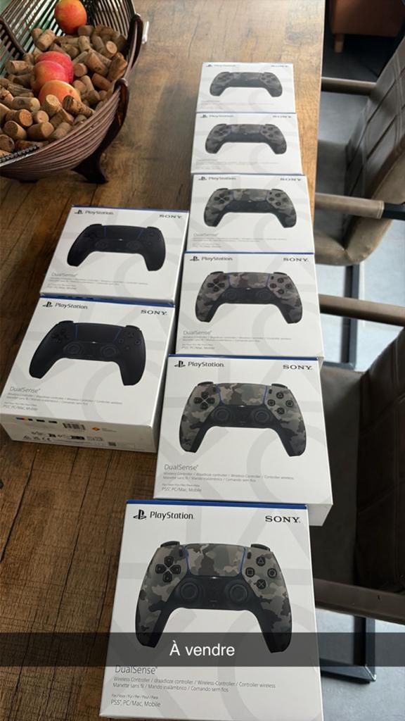 Manettes PS5 noir où camouflage DualSense v3, Enlèvement, PlayStation 5, Sans fil