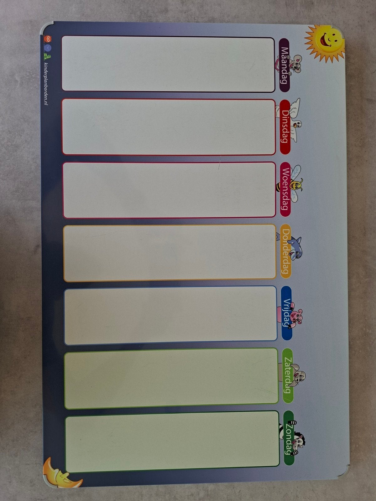Tableau de planification magnétique pour enfants, Enlèvement ou Envoi, Utilisé, Tableau magnétique