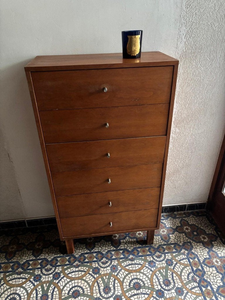 Vintage retro ladekast – 6 laden, Ophalen, Gebruikt, 5 laden of meer, 100 tot 150 cm