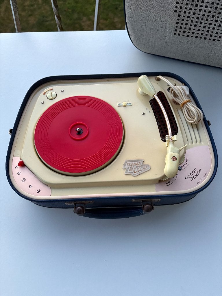 Électrophone Vintage TEPPAZ Oscar Senior - BEAU-RÉVISÉ, TV, Hi-fi & Vidéo, Tourne-disques, Utilisé, Tourne-disque, Autres marques
