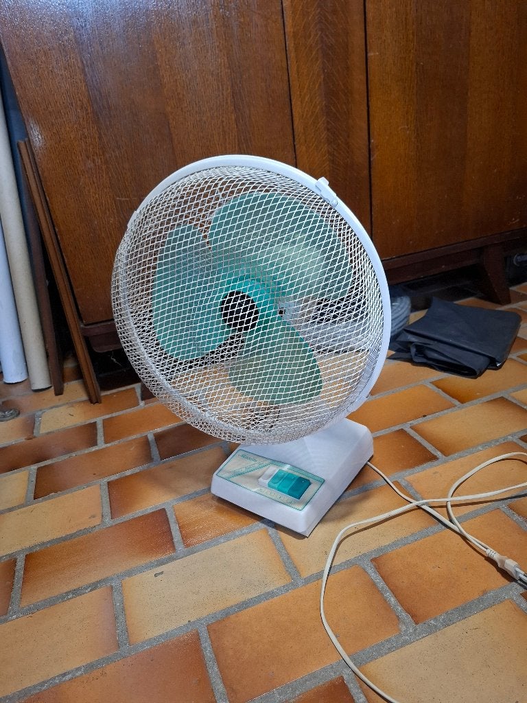 Maxim tafelventilator met blauwe bladen, Elektronische apparatuur, Ventilatoren, Tafelventilator, Ophalen