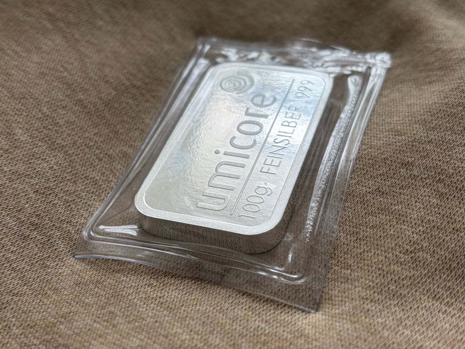 Bloc de lingots Umicore en argent de 100 grammes 999, Timbres & Monnaies, Métaux nobles & Lingots, Enlèvement ou Envoi, Argent