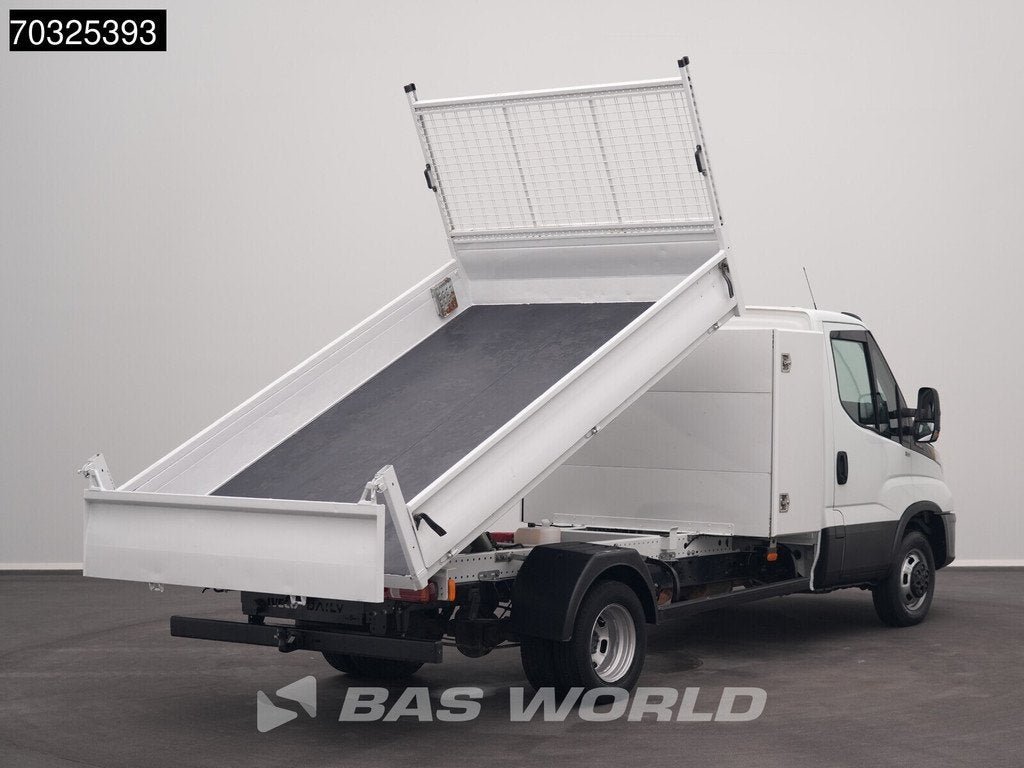 Iveco Daily 35C16 3.0L Kipper met Kist Dubbellucht 3,5t Trek, Stof, Gebruikt, Euro 6, 4 cilinders