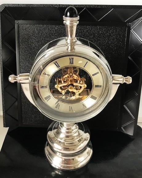 Skeletklok Pendule Boule zilver vintage✨😍😎🎁💑🤗👌, Antiek en Kunst, Antiek | Klokken, Ophalen of Verzenden