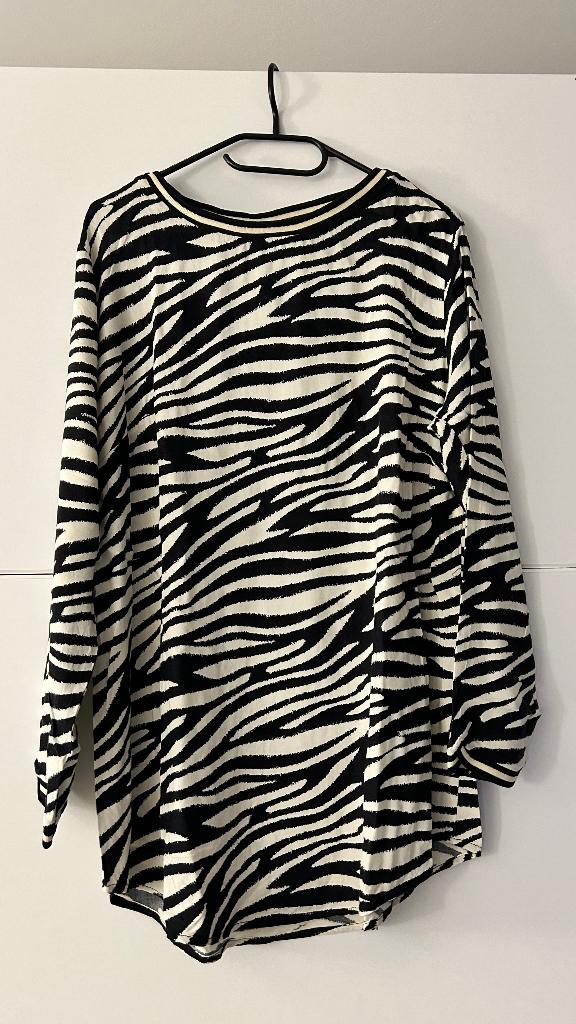 JDY zwarte blouse met witte strepen, Zwart, Maat 42/44 (L), Ophalen of Verzenden, Zo goed als nieuw