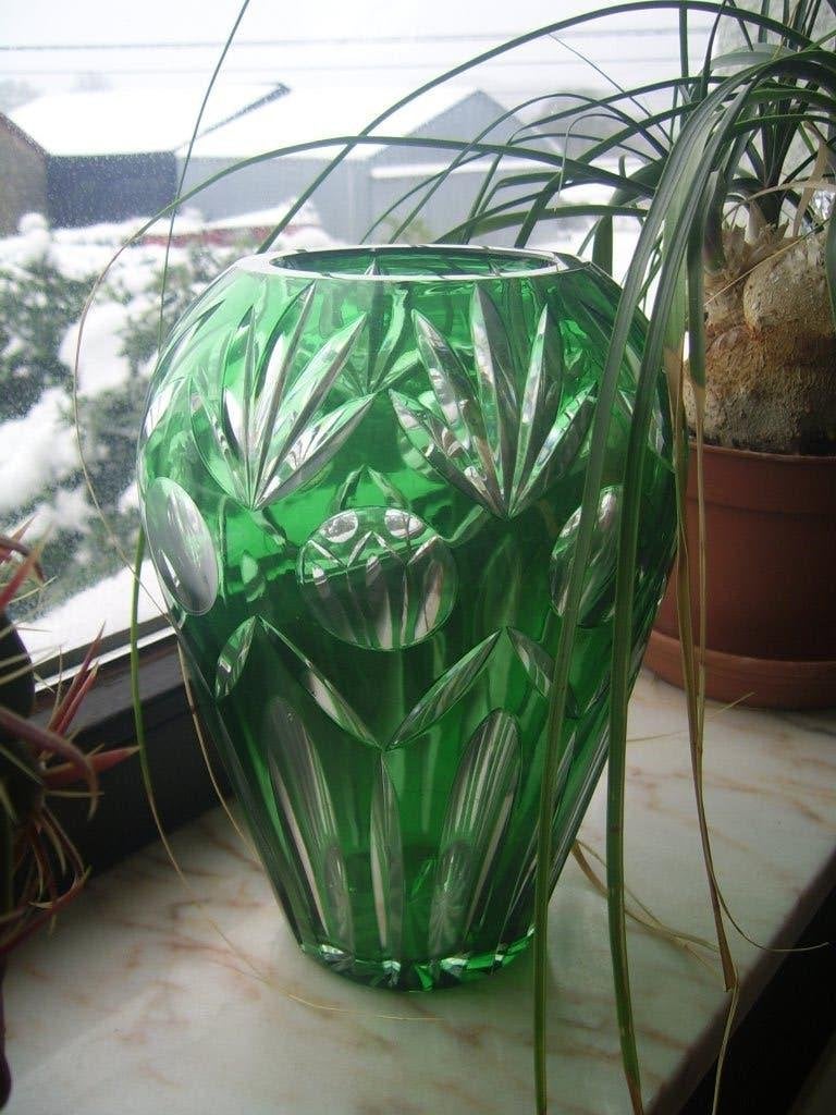 très beau vase en cristal, parfait état, Antiquités & Art, Enlèvement ou Envoi