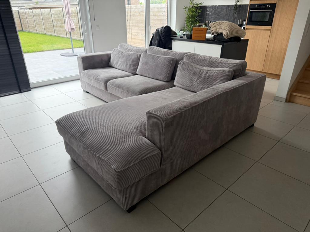 Moderne hoekzetel / loungezetel – 3,10m – Zeer goede staat, Huis en Inrichting, Ophalen, Zo goed als nieuw