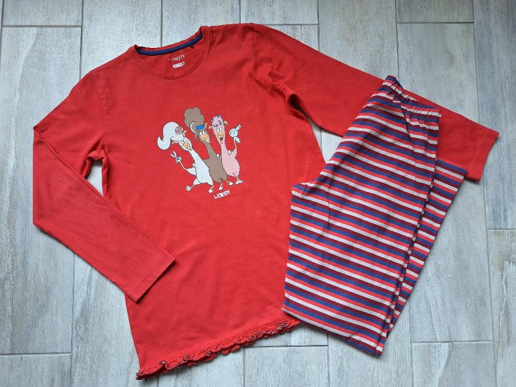 ✿ M140 - Woody pyjama thema Lama, Enlèvement ou Envoi, Vêtements de nuit ou Sous-vêtements, Utilisé, Fille
