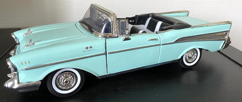 1:18 Chevrolet Bel Air 1957 collectieauto, Ophalen of Verzenden, Zo goed als nieuw, Auto, Motormax