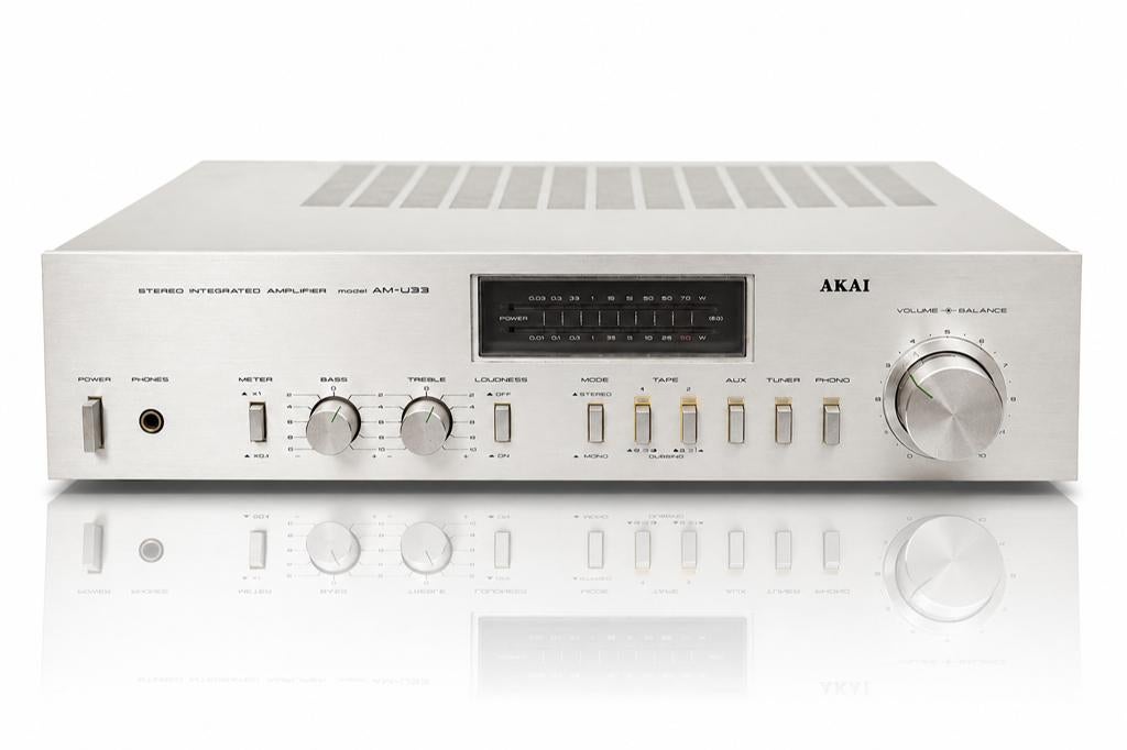 AKAI AM-U33 Stereo Versterker – Vintage HiFi Klassieker, Audio, Tv en Foto, Versterkers en Ontvangers, Ophalen, Zo goed als nieuw