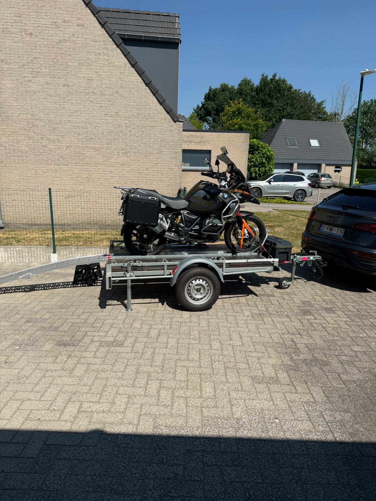Motor + fiets aanhangwagen, Ophalen, Zo goed als nieuw