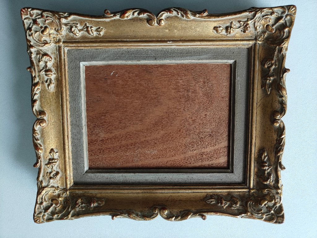 Ancien cadre sculpté en bois et doré en parfait état, Enlèvement, Comme neuf