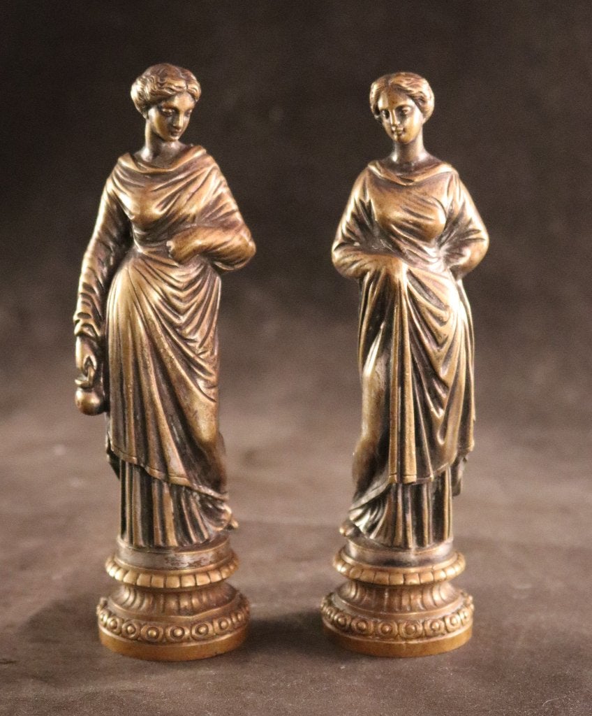 Paire de sculptures en bronze du XIXe siècle, Antiquités & Art, Art | Sculptures & Bois, Brons, Enlèvement ou Envoi