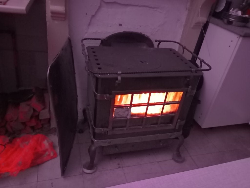hout kolen kachel, Huis en Inrichting, Ophalen, Gebruikt, Vrijstaand, Hout
