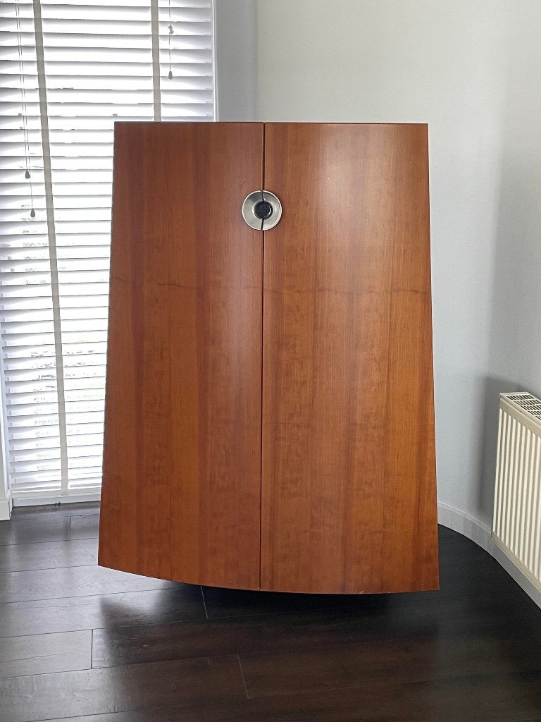 Leolux Kaleidos Design Kast / TV-computermeubel - Kersenhout, Avec porte(s), Design, jaren '90, Cerisier, 100 à 150 cm