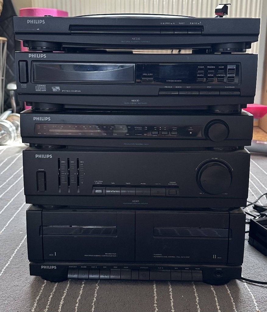 Philips stereoset (cassettes, cd's, cd's, radio, vinyl), Ophalen, Gebruikt, Tuner of Radio, Philips