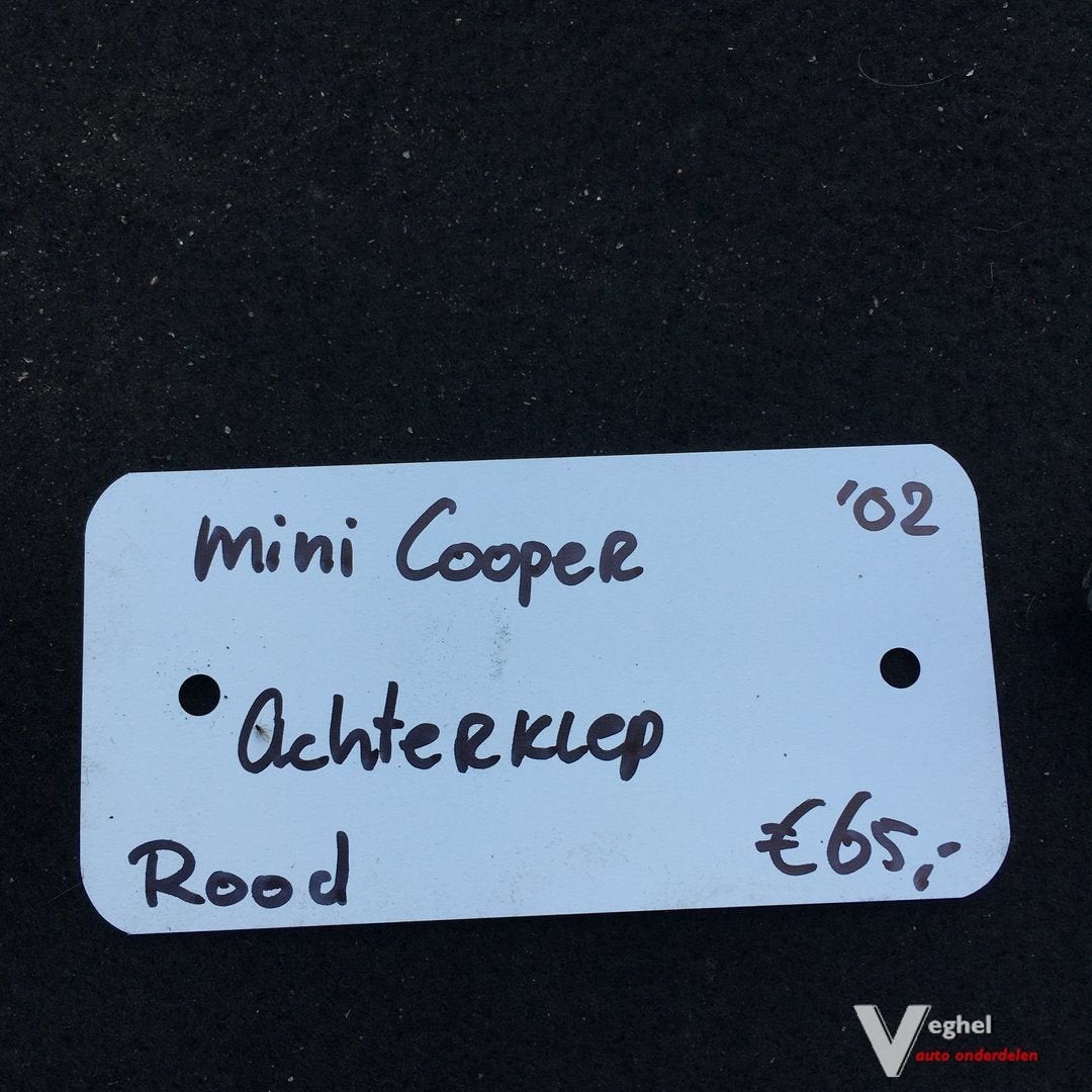 Mini Cooper 2002 Achterklep Rood, Auto-onderdelen, Carrosserie, Achterklep, Achter, Gebruikt, Ophalen