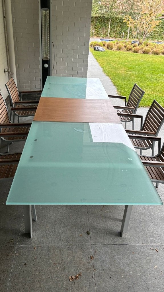 Uitschuifbare eettafel, Huis en Inrichting, Tafels | Eettafels, Ophalen, Gebruikt, 200 cm of meer, 50 tot 100 cm