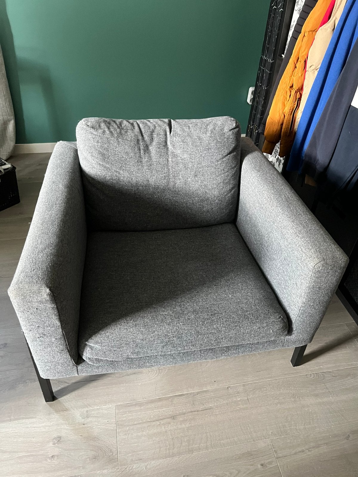Grijze zetel te koop, Enlèvement, Comme neuf