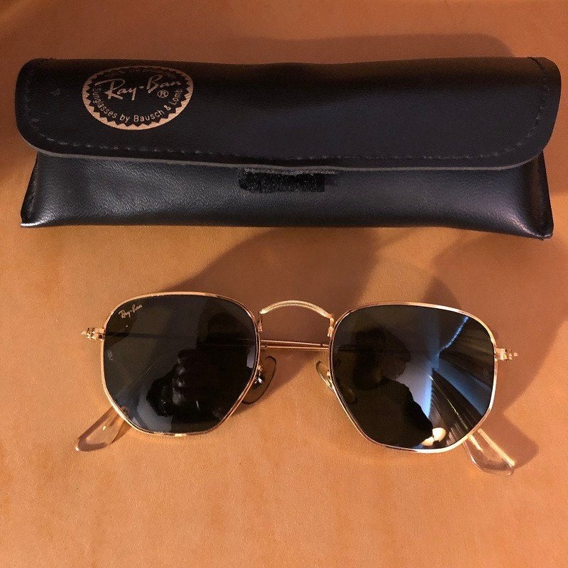 Vintage Bausch & Lomb Ray-Ban W0980 hexagonal zonnebril H1, Zonnebril, Overige kleuren, Ophalen of Verzenden, Zo goed als nieuw
