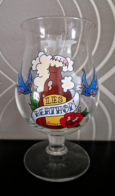 Duvel glas 'Berthom tattoo' 2012, Ophalen of Verzenden, Bierglas