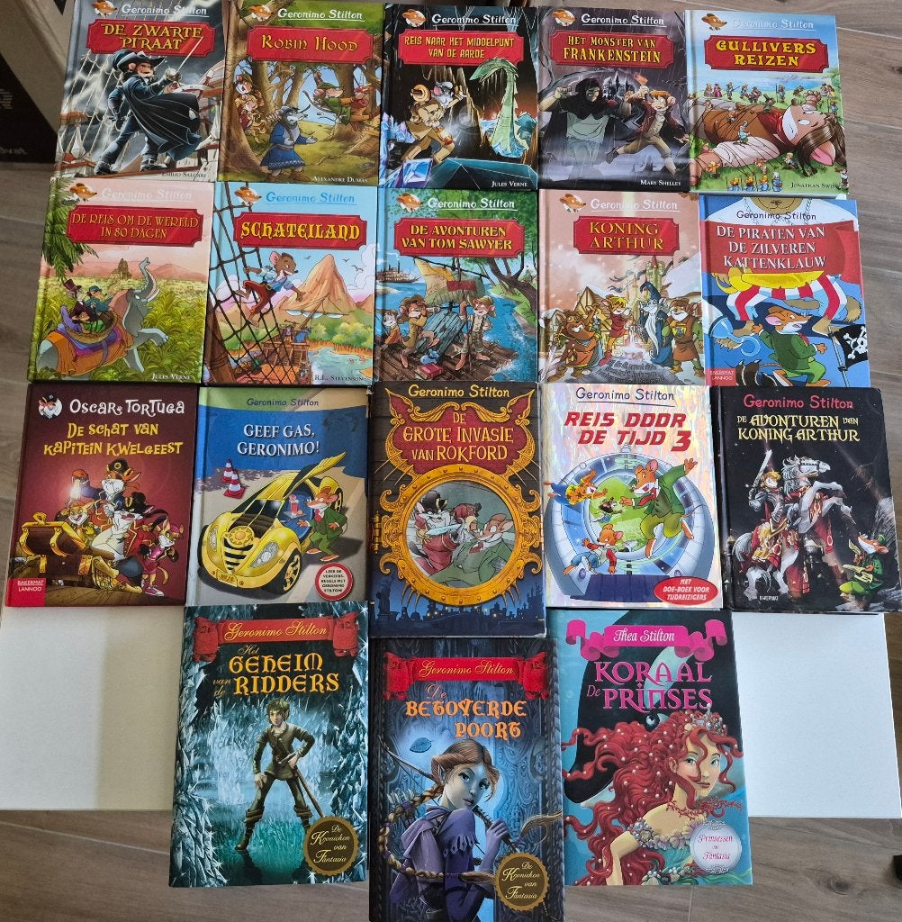 18 boeken van Geronimo Stilton, Enlèvement ou Envoi, Comme neuf, Stilton, Fiction général
