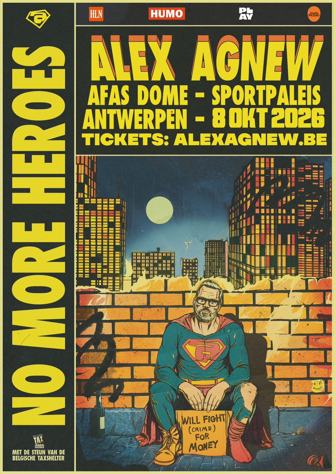 TE KOOP: 1x Alex Agnew No More Heroes (8.10.26) - TicketSwap, Tickets & Billets, Une personne