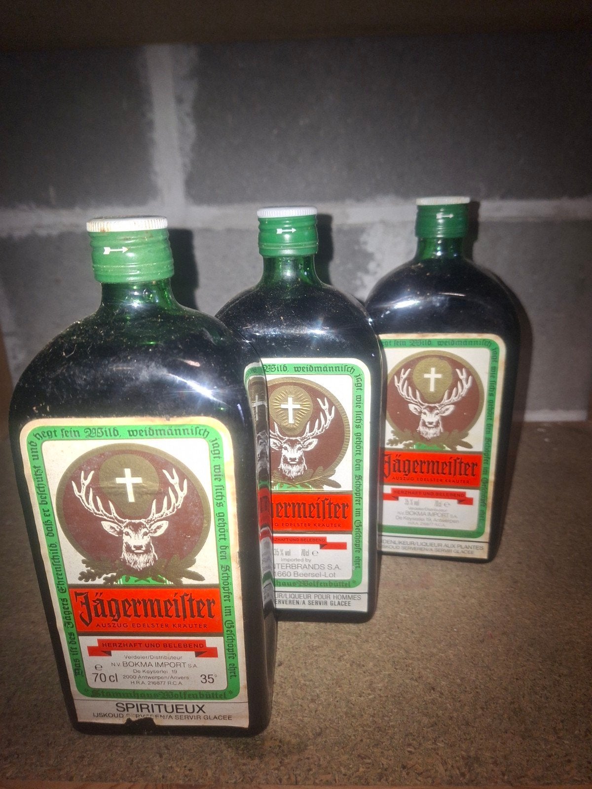 3 vintage jagermeister jaren 70 80, Ophalen, Overige gebieden, Overige typen, Zo goed als nieuw
