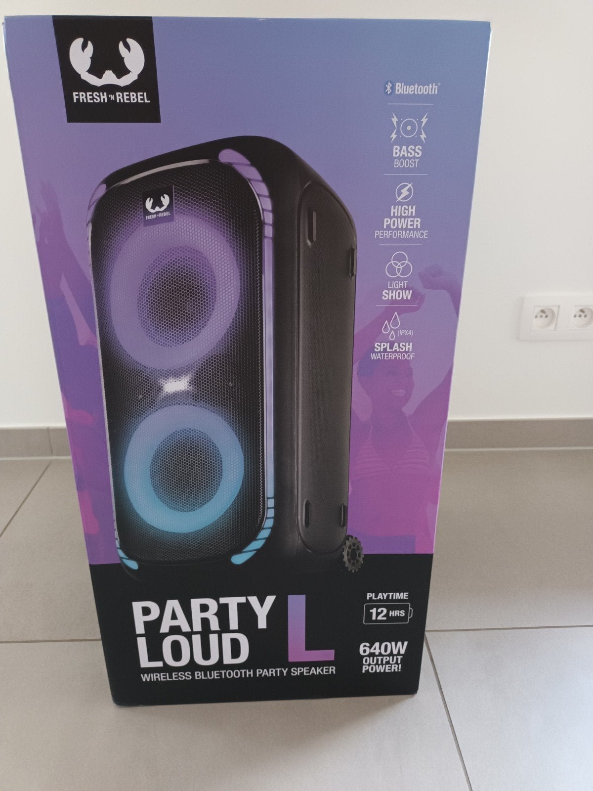 Fresh 'n Rebel Party Speaker Large with Trolley, TV, Hi-fi & Vidéo, Enceintes, Neuf, Autres marques, Enlèvement ou Envoi, Enceinte de fête