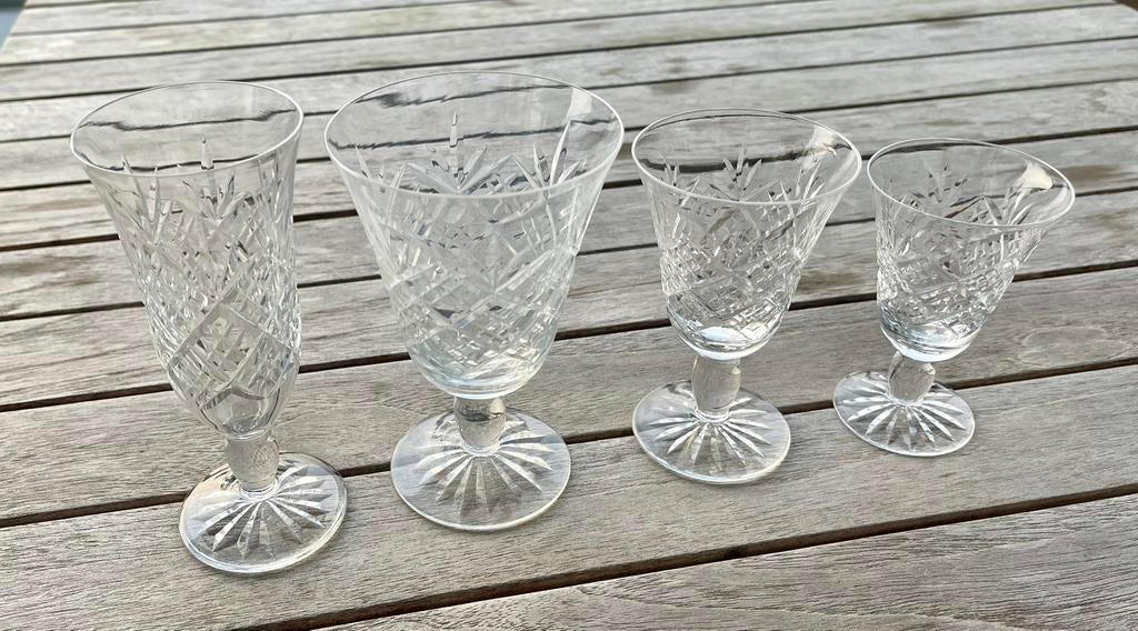 Verres en cristal ciselés, Enlèvement, Utilisé