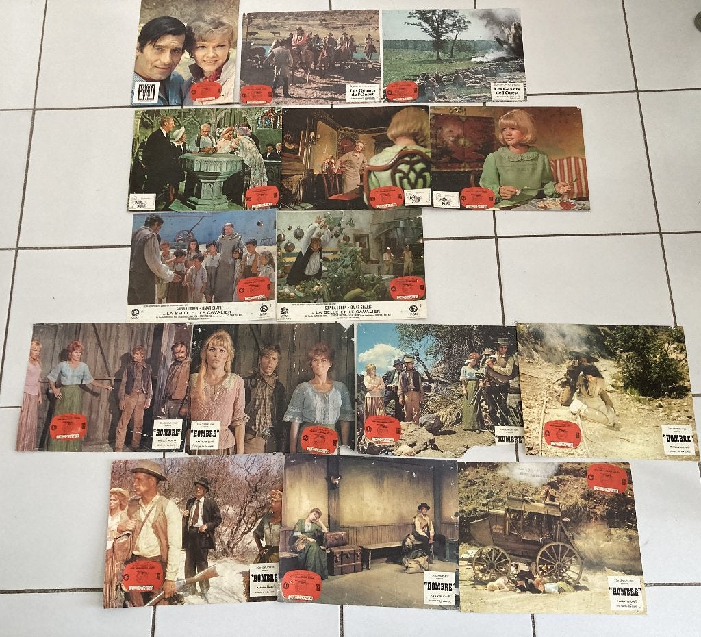 22 lobbykaarten promotionele fotokaarten vitrines  bioscoop, Gebruikt, Rechthoekig Liggend, Ophalen of Verzenden, A1 t/m A3