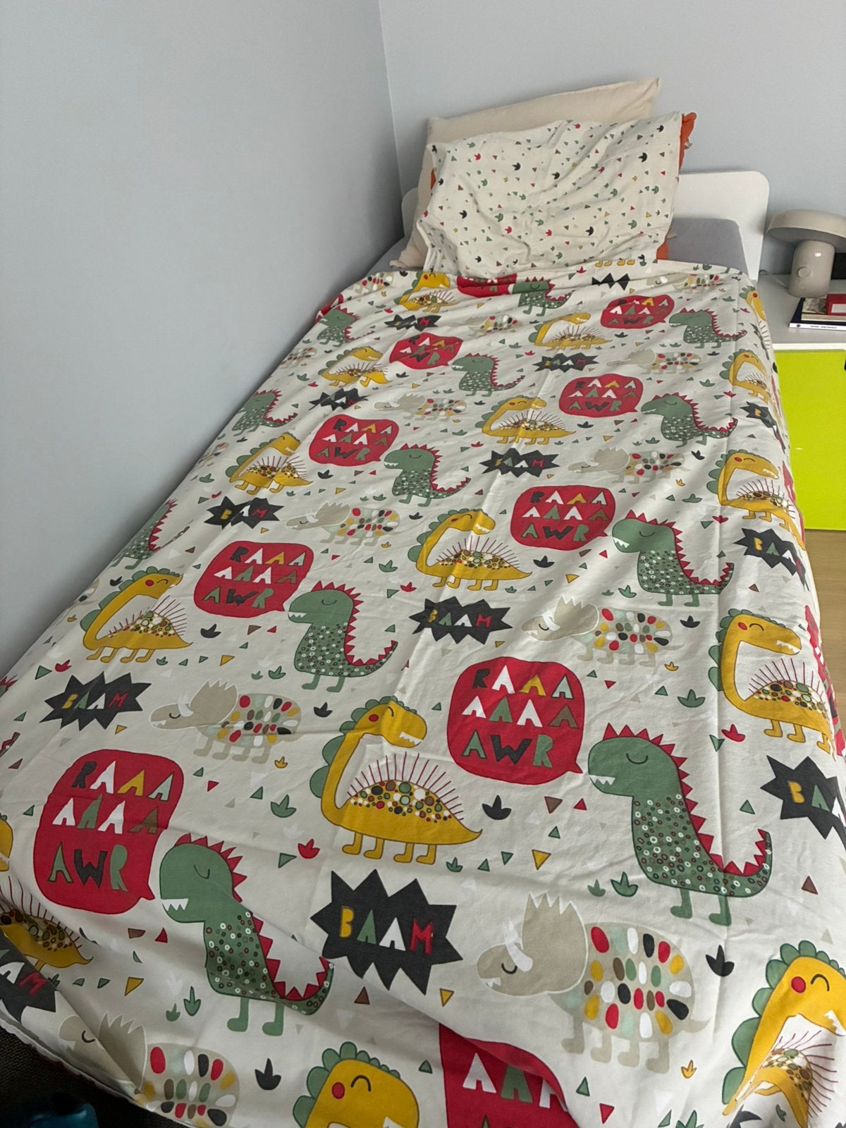 Housse de couette et taie d’oreiller dinosaures, Enlèvement, Utilisé, Une personne, Parure de lit