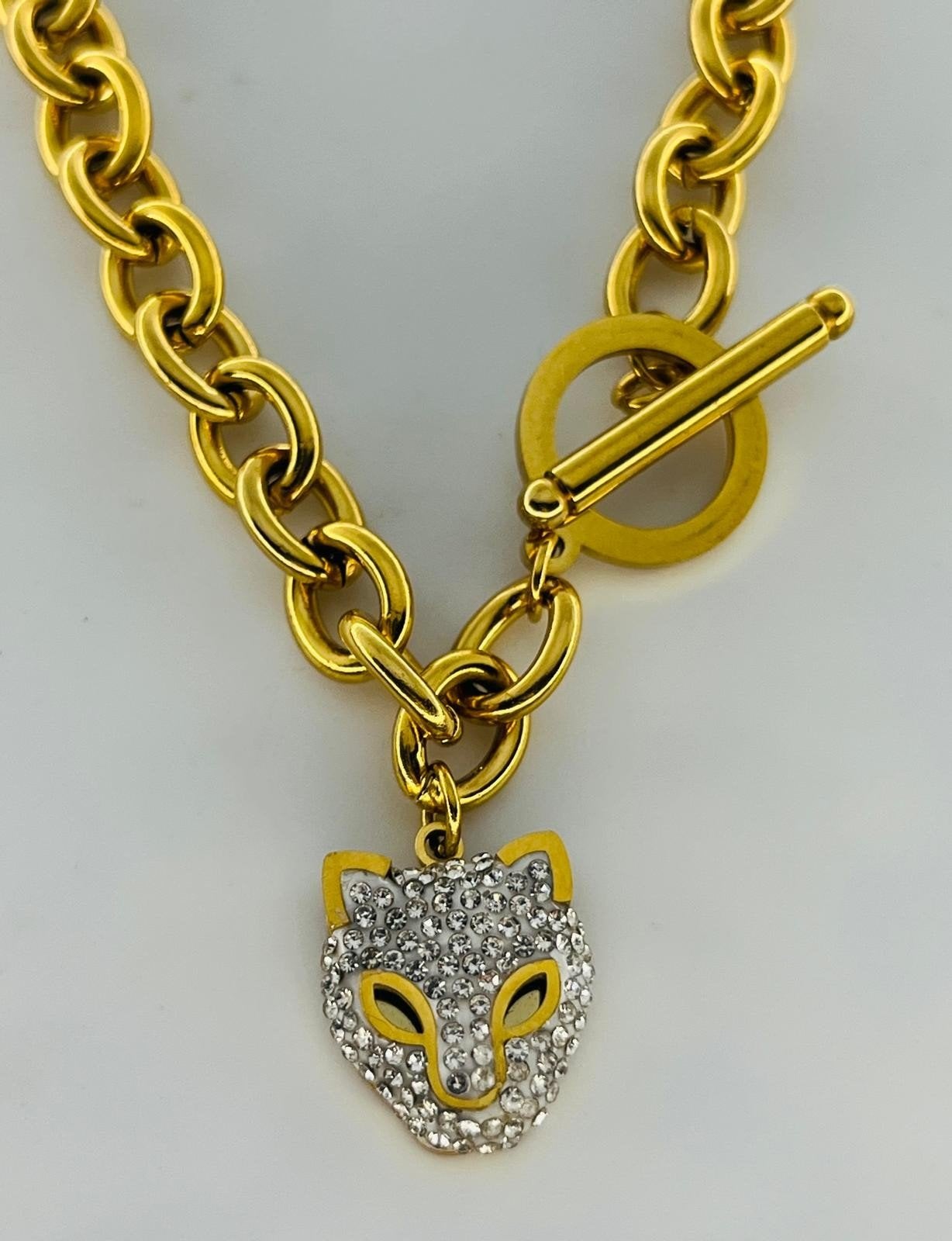 Collier panthère couleur Or, Or, Or