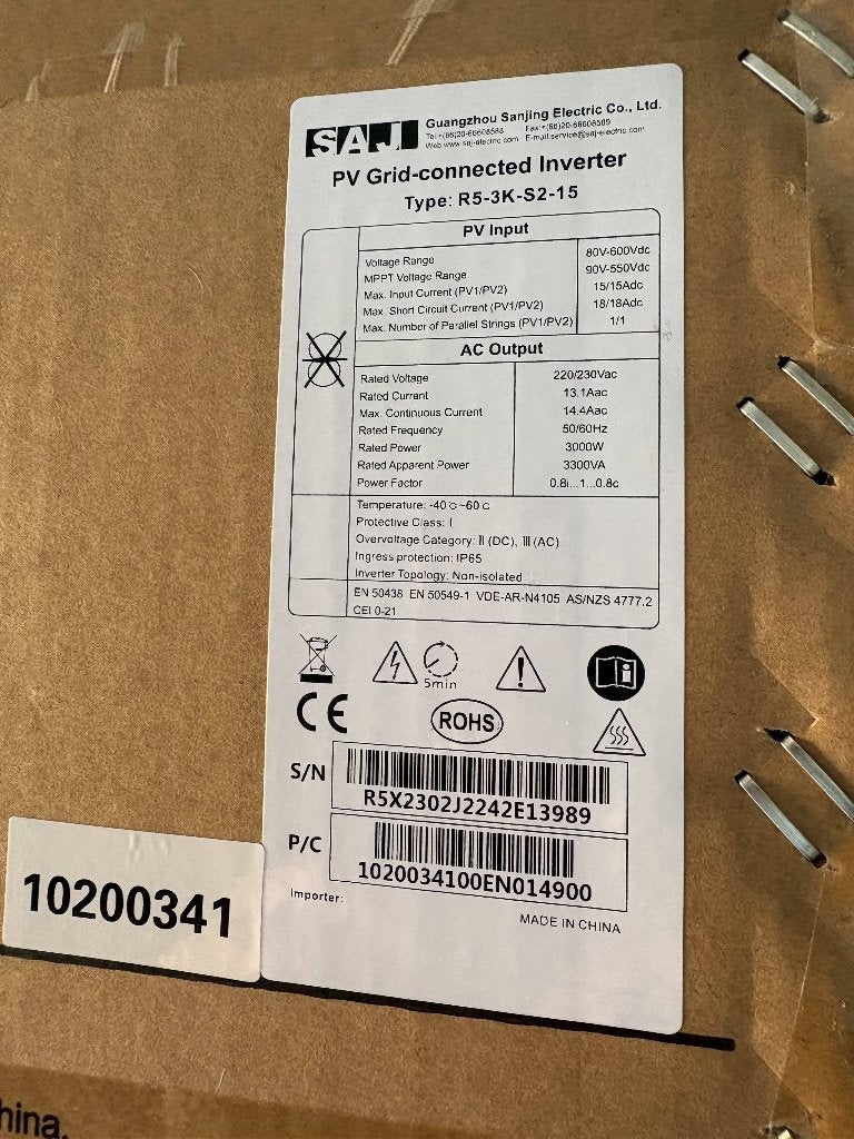 omvormer voor zonnepanelen, Doe-het-zelf en Bouw, Zonnepanelen en Toebehoren, Ophalen, Nieuw