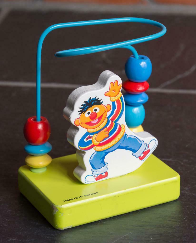 Ernie (Sesamstraat) spel met houten parels, Enlèvement ou Envoi, Utilisé, Autres types