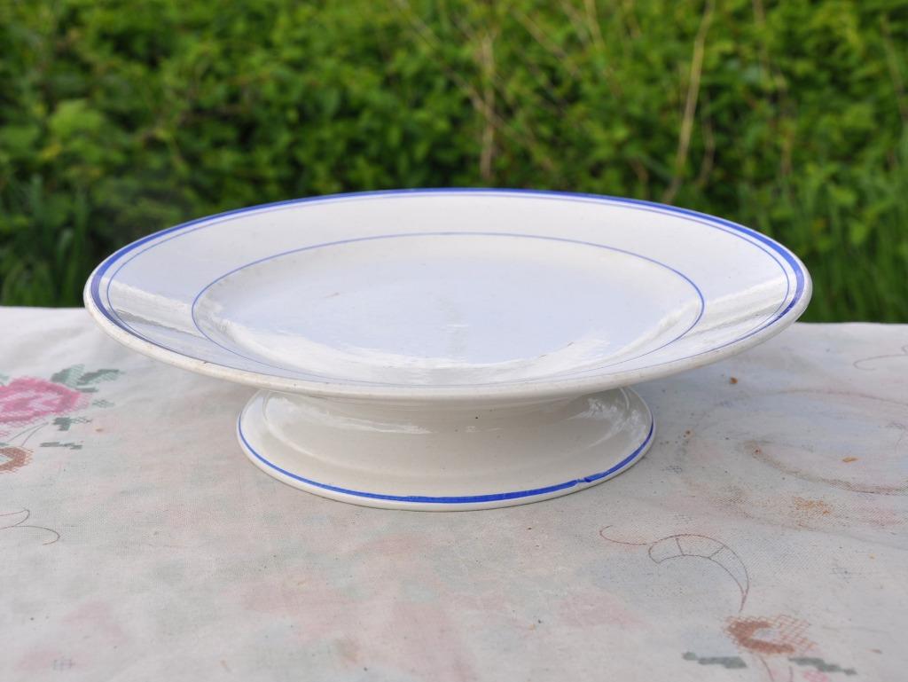 compotier en faience st amand blanc ligne bleu, Antiquités & Art, Enlèvement ou Envoi