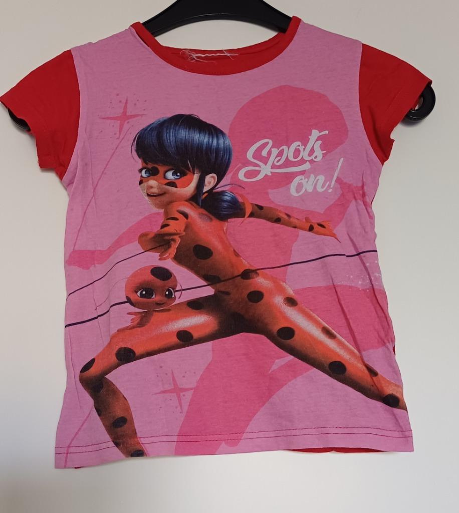 roze rood tshirt met ladybug, Enlèvement ou Envoi, Utilisé, Fille, Chemise ou À manches longues