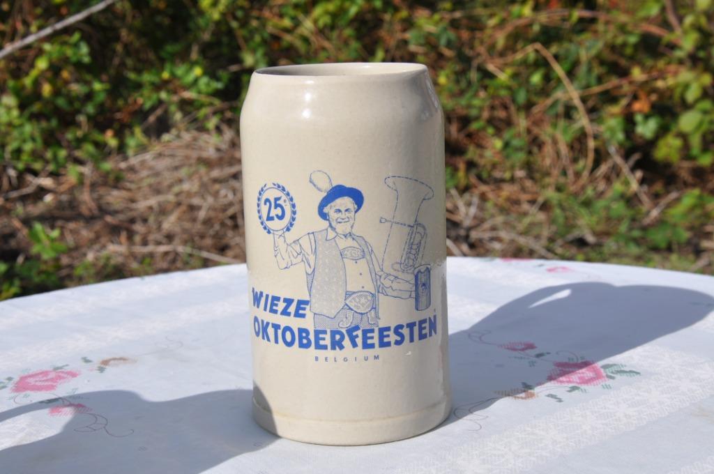 §  chope en grés wieze 25eme octoberfeesten, Enlèvement ou Envoi, Utilisé, Chope(s), Autres marques