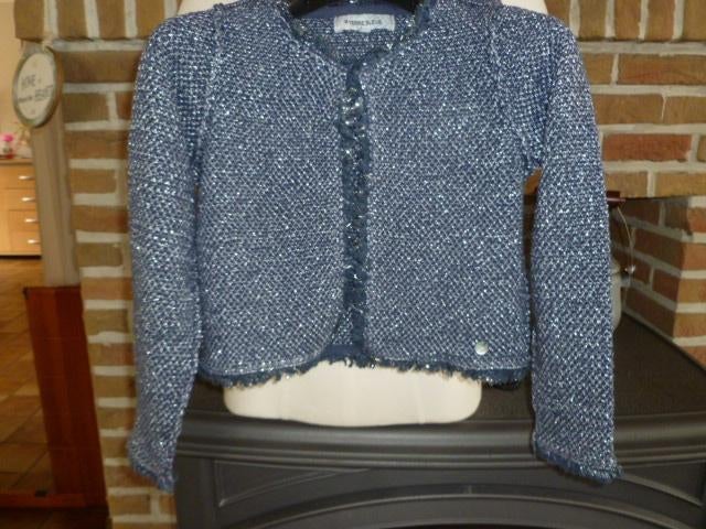 Blauwe cardigan meisje van Terre Bleue, maat 128, Ophalen of Verzenden, TERRE BLEU., Meisje